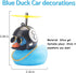 wonuu Rubber Duck Toy Car Decoration, Blue Duck Dashboard Ornaments with Cool Glasses & Propeller Helmet