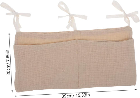Stroller Organizer Bag Double Slot Hanging Storage for Milk Bottles Diapers Skin Easy Attachment for Bed Stroller