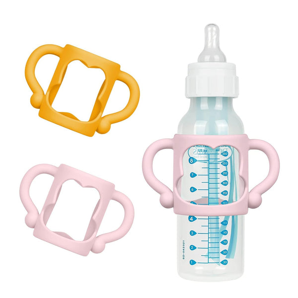 Aolso Silicone Baby Bottle Handles, 2PCS Bottle Handles for Dr Brown Narrow Bottles,