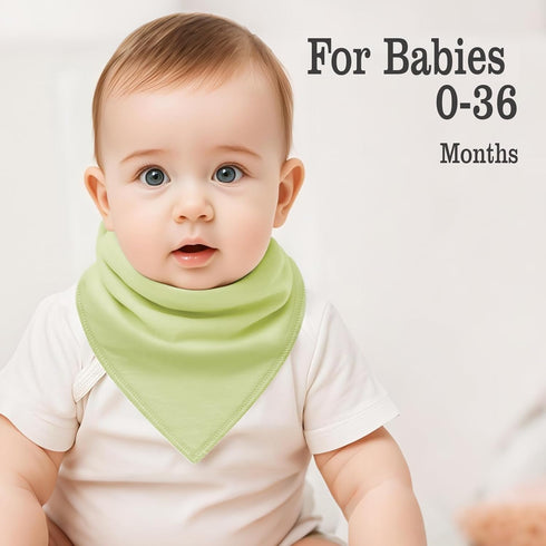 8 Pack 100% Baby Bibs Bandana Drool Bibs for Infant, Boys, Girls, Unisex Cotton Drooling Bibs, Soft and Absorbent