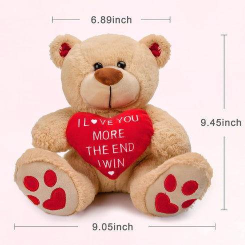 CaseTank 10 Inches Valentines Day Gifts for Her Kids: Teddy Bear Funny Cute Stuffed Animal Plush Present, Valentines