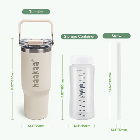 30oz/900ml, 20 300ml haakaa Portable Breastmilk Cooler Up to Hours of On-The-go Cooling, Larger Capacity Breast Milk