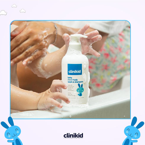 Clinikid 2-in-1 8.45 Oz (1) Organic Baby Body Wash & Shampoo, Deeply Cleanses the Skin and Hair, Soft and Smooth Hair