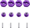 Hobbypark 12mm Aluminum Wheel Hex Drive Hub Adapters (4P) & M4 Locknuts (4P) for RC Car Accessories (Purple)