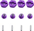 Hobbypark 12mm Aluminum Wheel Hex Drive Hub Adapters (4P) & M4 Locknuts (4P) for RC Car Accessories (Purple)