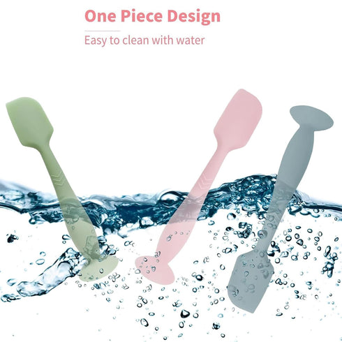 3 Pack Baby Diaper Cream Spatula Applicator, Soft Silicone Butt Paste Spatula with Suction Cup Base