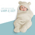 BlueMello Baby Swaddle Blanket, Ultra-Soft Plush Essential for Infants 0-6 Months, Beige Receiving Wrap