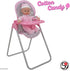 509 21", 3+ Crew: Cotton Candy Pink: Foodie Doll Highchair - Pink, Grey, Polka Dot - for Dolls Up to Sturdy, Kids