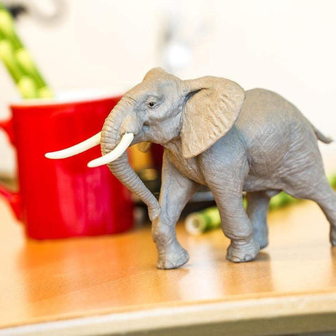 7.6" 3+ Safari Ltd. African Bull Elephant Figurine - Realistic Wildlife Figure - Educational Toy for Boys, Girls