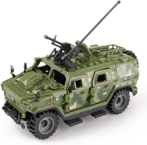 Armored Vehicle Building Block - Military Vehicle Building Toy for Age 6-12+ - 2 in 1 Styles Army Brick Truck -