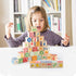1-3 36 1.7" Wooden ABC Toy Building Blocks for Toddlers PCS Wood Alphabet Number Blocks for Stacking Learning Preschool