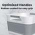 2.6 Gal(10L) GIMWA Collapsible Wash Basin for Baby Bottles, Gray Space-Saving Collapsible Dish Basin with Drain Plug