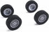 Technical Tires and Wheels Set, Compatible with Major Brand Building Block Brick Toy Accessories, Tyres Dia 62x20 (4pcs)