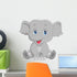 Cute Baby Elephant Cartoon Wall Decal, Wallmonkeys Peel and Stick Graphic (18 in W x 17 in H) WM139010