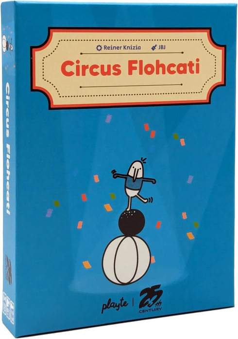 Circus Flohcati Strategy Card Game by 25th Century Games for 2 to 5 Players, Ages 6