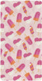 Jynexis Ice Cream Cute Pink Print Baby Crib Sheets, Cotton Fitted Crib Sheet,