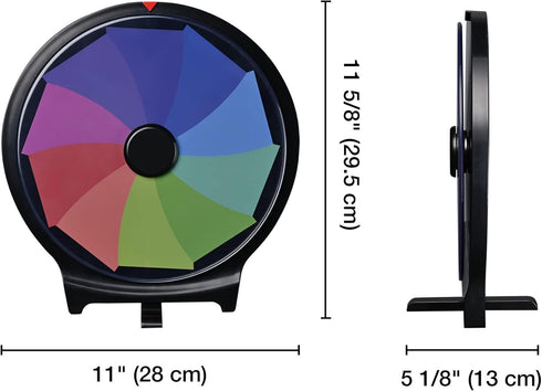 WinSpin 10" Double Sided Prize Wheel - Desktop Stand, Dry Erase, 10 Slots for Pub, Party, Home Game