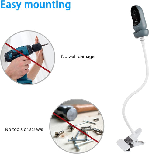 Baby Monitor Wall Mount for Owlet Cam 2 / Smart Cam, 360° Holder/Shelf/Stand for Crib Nursery