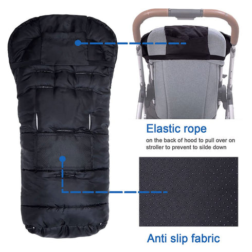 Yobee Weatherproof Toddler Footmuff Universal Sleeping Bag for Stroller, Comfortable Warm Temperature Adjustable Safe