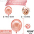 KatchOn Rose Gold 34 Balloon Set, 40 Inch, 34th Birthday Decorations for Women with Confetti Balloons