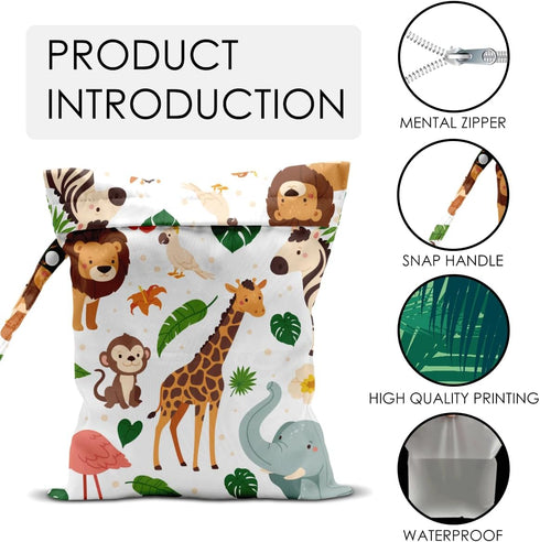 JHFDTY Summer Wet Bag for Swimsuit Travel Pool Baby Cloth Diapers Dirty Yoga Gym Clothes Beach Bags Gifts for Women Men