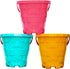 Holady Plastic Beach Castle Mold Buckets, 7.3'' Large Size Sand Bucket Water Bucket