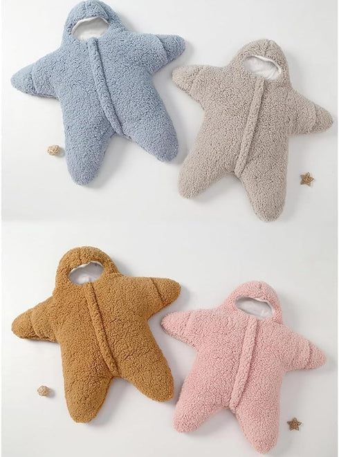 Generic Baby Starfish Onesie, Thick Fleece Wearable Starfish Baby Onesie, Newborn Starfish Swaddle Bag