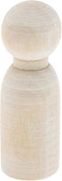 Wood Peg Dolls, Peg Doll Kit (1.77 inches, 50-Pack)