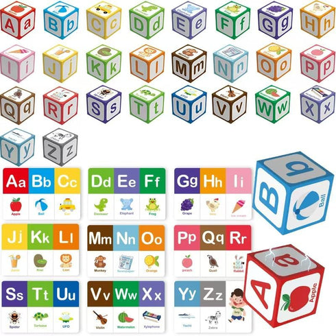 oeleofybb Set Children's Multiple Activity Toys Educational Alphabet Building Blocks