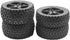 4Pack ShareGoo 12mm Hex Wheel 5 Spoke Rims with High Grip Rubber Tires for 1/10 RC Off-Road Buggy