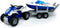 Large ATV Toy with Trailer Speedboat Tow Truck Flatbed Transport Police Motorcycle