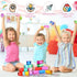 20 Learning(2 Meooeck Pcs Acrylic Gem Cubes Blocks for Kids Translucent Rainbow Building Blocks Crystal Light Shadow