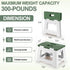 9'' 300 lbs, Folding Step Stools for Kids and Adults, Hold Up to Portable Foldable Step Stool for Toddlers, Plastic