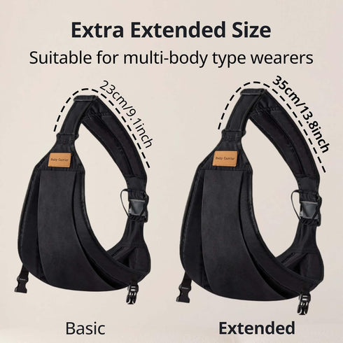 45 lbs, Plus Size Baby Sling Carrier - Baby Carrier Extended Adjustable Design for Larger Kids, Breathable Anti-Slip