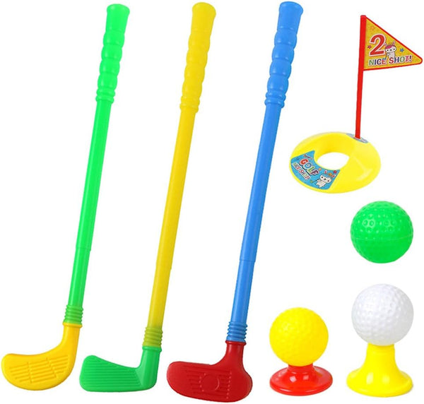 Plastic Golf Clubs, Educational Golf Toys Sets for Toddlers Kids, Outdoor Indoor Sports Golf Game Toys for Boys & Girls