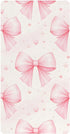 CZXW Bows Light Pink Crib Sheets Fitted 52" x 28" Natural Cotton Soft