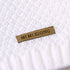 mimixiong Baby Blanket, Soft Warm Knit Swaddle Blanket, Unisex Receiving Blanket for Boys and Girls, White 40 x 30
