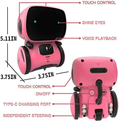 98K 3 Robot Toys for Girls and Boys Rechargeable, Touch and Voice Control Robots Interactive Talking Smart Partner
