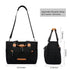 Diaper Bag Tote with 16 Inch Laptop Compartment, Large Crossbody Toddler Bag for Mom (Black)