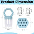 Generic 2 Infant Food Feeder & Silicone Freezer Tray Combo | Size Silicone Baby Fruit Feeders | Weaning Feeder |