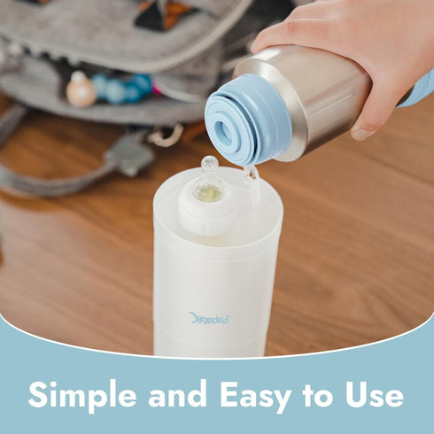 18 oz Papablic Portable Travel Baby Bottle Warmer Plus, Large Capacity Stainless Steel Bottle Warmer, Safe & Easy