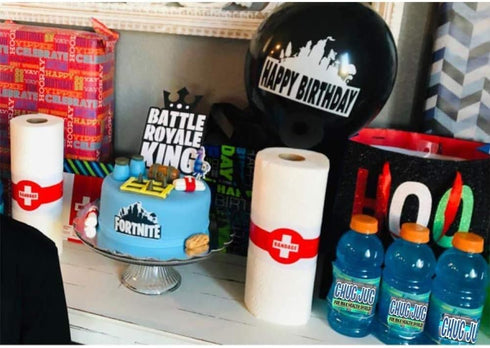 Birthday Party Supplies for Game Fans: Video Game Party Decoration with 24 Chug Jug Bottle Labels & 42 Stickers