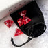 5PCS Polyhedral Dice 20mm D4 for Dungeons and Dragons DND RPG MTG Table Games Red with Black Bag