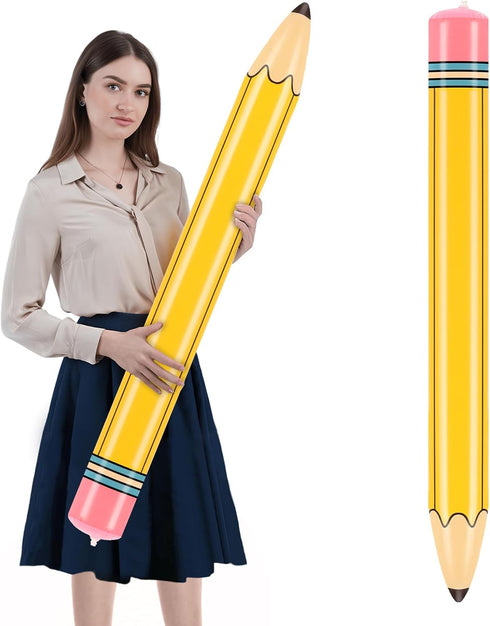 Dalycro 43-Inch Inflatable Pencil Giant Blow Up Pencil Colorful Inflatable Crayons, Birthday Party