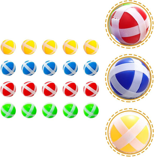 Toddmomy 20pcs Plastic Sticky Ball Set, Darts Game Accessories for Kids Outdoor Party Games