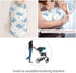 Sets Whales with Fishes Newborn Swaddle Blankets Hat Soft Baby Receiving Blanket Swaddle Sack for Baby Shower Infant