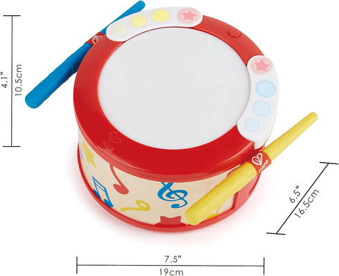 2 Packing Hape Electronic Kids Drum with Lights & Guided Play| Play Modes Drum Sensory Musical Instrument Toys