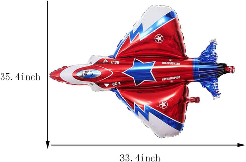 CHIL 1st 2nd 3rd 4th Large Fighter Jet Airplane Balloons Cartoon Flying Party Happy Birthday Banner Star Foil Balloon