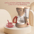 Yalujumb Set 3-5 4-6 6-8 (5 Play Kitchen Toys, Pretend Play Kitchen Appliances Toy with Coffee Maker, Mixer, Toaster