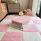 BXEBUI 12pcs Carpet Squares Puzzle Floor Mat, Plush Interlocking Carpet Tiles, Anti Slip